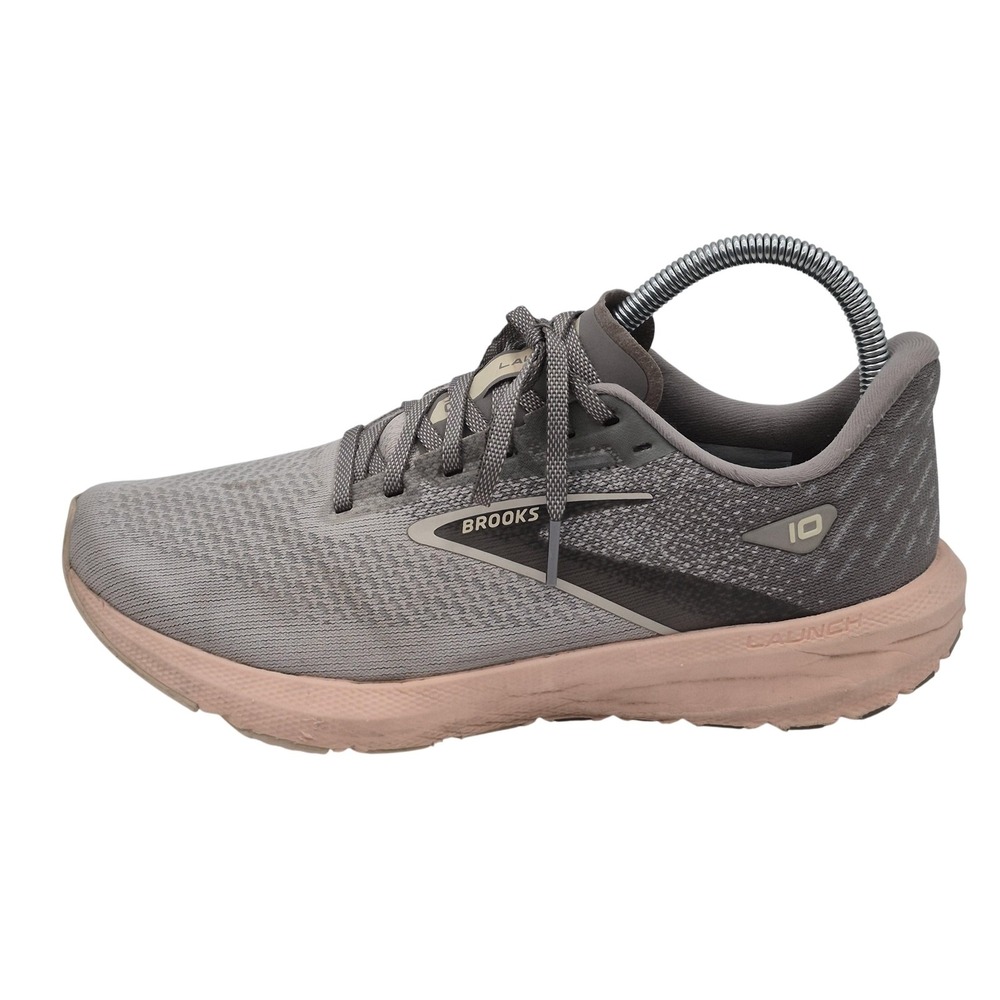 Brooks Launch 10 Shoes Womens Size 9 Gray Pink Running Road Sneakers Mesh‎ Gym